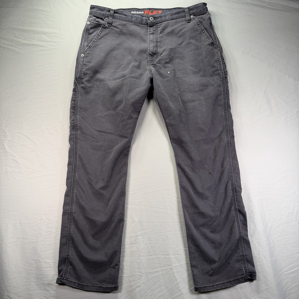 Dickies Flex Carpenter Pants Mens 38x30 (Fits 36x30) Black Canvas Regular Fit